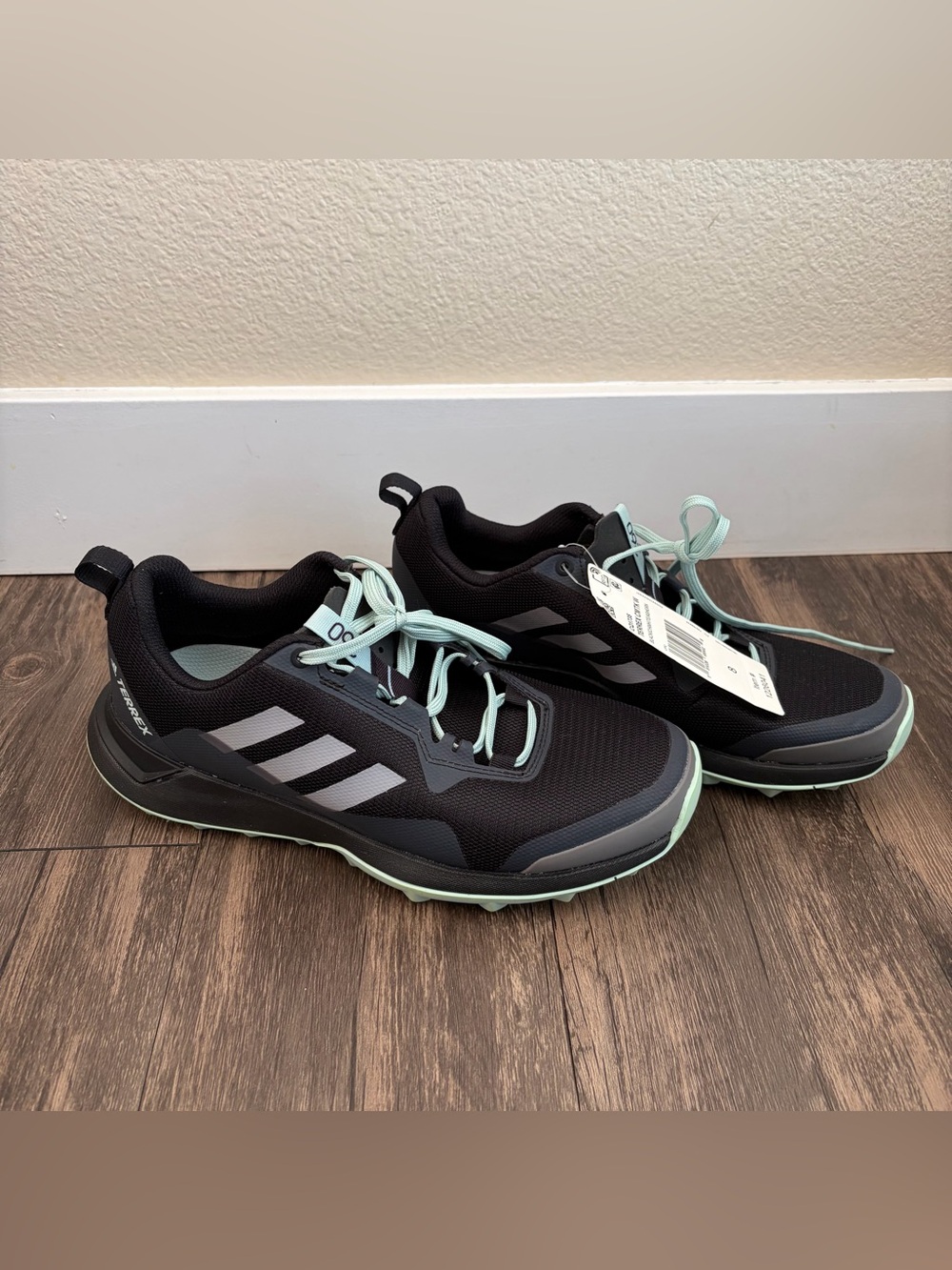 adidas Women's Black and Mint Athletic Trail Shoes